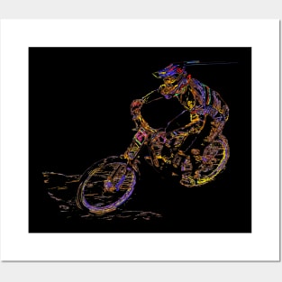 mtb downhill Posters and Art